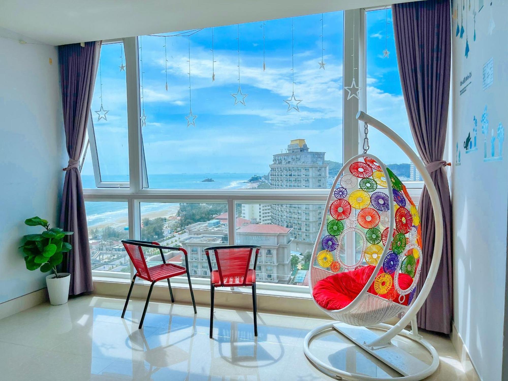 Can Ho Oasky,3 Phong View Dep Nhin Ra Bien,Nui Va Ho Bau Sen Vung Tau Esterno foto