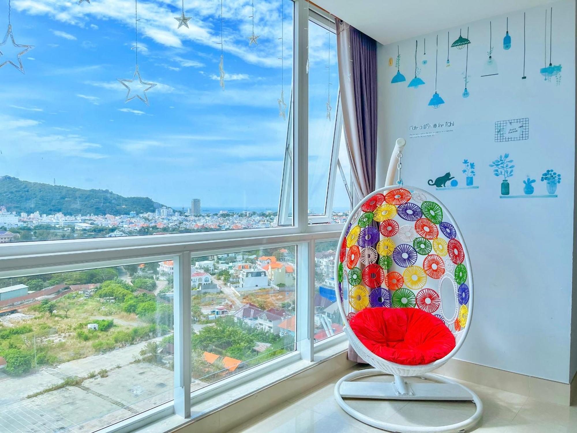 Can Ho Oasky,3 Phong View Dep Nhin Ra Bien,Nui Va Ho Bau Sen Vung Tau Esterno foto